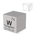 0.39" Tungsten Metal Element Cube 10MM Density Cubes 99.95% High Purity, Periodic Table of Elements Collection for Element Collections Hobbies, Pure Tungsten Cube(W 0.39 Inch)