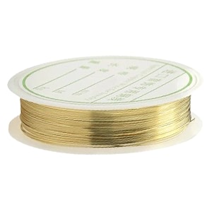 copper metallic string wire resistant strong line for jewellery makingearringnecklacebraceletbeadingart diy projects amp other crafts 1 gold 04 mm