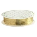Copper Metallic String Wire Resistant Strong Line for Jewellery Making/Earring/Necklace/Bracelet/Beading/Art DIY Projects &amp; Other Crafts (1, Gold, 0.4 mm)