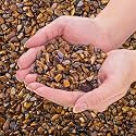 0.5 Lb/230g Crystal Chips Tumbled Polished Natural Tiger Eye Gravel Stones, Irregular Shaped Healing Stones Gravel Pebble for Crafts, Vases Filler and Fish Turtle Tank Decorations