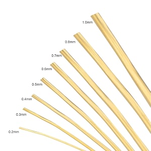 copper metallic string wire resistant strong line for jewellery makingearringnecklacebraceletbeadingart diy projects amp other crafts 1 gold 05 mm