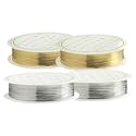 Copper Metallic String Wire Resistant Strong Line for Jewellery Making/Earring/Necklace/Bracelet/Beading/Art DIY Projects &amp; Other Crafts (2, Gold &amp; Silver, 0.5 mm)