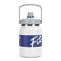 0.73 Gallon Large Insulated Water Bottle with Handle, 93 oz, White, 2800 ml Tumbler Jug, Insulated Container, Insulated Jar, Leak-Proof, 304 SS Thermal Mug, Hot/Cold Beverages, Sports, Travel, Gym