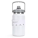 One Gallon Large Insulated Water Bottle with Handle, 133 oz, White, 4000 ml Tumbler Jug, Insulated Container, Insulated Jar, Leak-Proof, 304 SS Thermal Mug, Hot/Cold Beverages, Sports, Travel, Gym