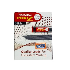 nataraj lead pointz 07mm refill for mechanical pencils smooth dark lead break resistant comfortable grip for writing everyday writing activities pack of 20