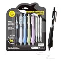 0.7mm Retractable Gel Pens, Ergonomic Grip 5 Pens +6 Refills