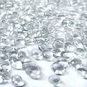0.88LB Clear Fish Tank Gravel Aquarium Glass Stones Sea Glass Pebbles Aquarium Gravel Rocks Fish Tank Rocks, Sand Glass Gems Stones Beads Pebbles Rock for Vase Filler Turtle Fish Tank Decoration