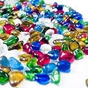 0.88LB Colorful Fish Tank Gravel Aquarium Glass Stones Sea Glass Pebbles Aquarium Gravel Rocks Fish Tank Rocks, Beads Pebbles Rock Sand Glass Gems Stones for Vase Filler Fish Turtle Tank Decoration