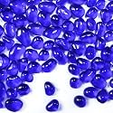 0.88LB Deep Blue Fish Tank Gravel Aquarium Glass Stones Sea Glass Pebbles Aquarium Gravel Rocks Fish Tank Rocks, Beads Pebbles Rock Sand Glass Gems Stones for Vase Filler Fish Turtle Tank Decoration