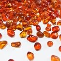 0.88LB Orange Fish Tank Gravel Aquarium Glass Stones Sea Glass Pebbles Aquarium Gravel Rocks Fish Tank Rocks, Beads Pebbles Rock Sand Glass Gems Stones for Vase Filler Turtle Fish Tank Decoration