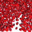 0.88LB Red Fish Tank Gravel Aquarium Glass Stones Sea Glass Pebbles Aquarium Gravel Rocks Fish Tank Rocks, Beads Pebbles Rock Sand Glass Gems Stones for Vase Filler Fish Turtle Tank Decoration