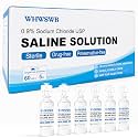 0.9% Sterile Saline Solution Single-Use Vials, 60 x 5 mL, For All Ages