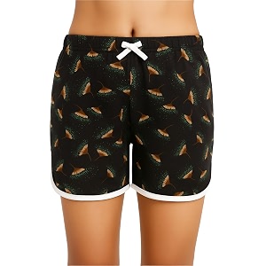 0-degree womens printed lounge shorts  soft cotton-blend nightwear with drawstring waist  lightweight relaxed-fit sleep amp home wear