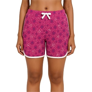 0-degree womens printed lounge shorts  soft cotton-blend nightwear with drawstring waist  lightweight relaxed-fit sleep amp home wear