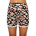 0-DEGREE Women’s Printed Lounge Shorts | Soft Cotton-Blend Nightwear with Drawstring Waist | Lightweight Relaxed-Fit Sleep &amp; Home Wear