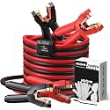 0 Gauge 25 Feet Heavy Duty Jumper Cables with Reverse Polarity Protection