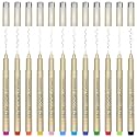 01 Micro Pen Set - 12 Vibrant 0.25mm Fine Point Ink Pens for Artists | Waterproof Archival Ink for Illustration, Sketching, Anime, Manga, Technical Drawing &amp; Scrapbooking
