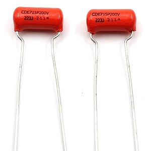 022uf  200v orange drop capacitors - pair 2x