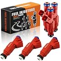 0280156161 Upgraded 12-hole Fuel Injectors Fit For:-Ford Escape 2004-2006, Mustang 1999-2004; For:-Dodge Ram 1500 2000-2003; for:-Jeep Grand Cherokee 1999-2004 Set Of 6