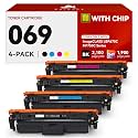 069 Toner Cartridges Set Compatible Replacement for Canon 069 Works with Canon Color imageCLASS LBP674Cdw LBP673Cdw MF753Cdw MF751Cdw MF752Cdw MF754Cdw MF755Cdw MF750C LBP670C Series 4-Pack Color