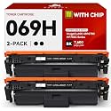 069H Black Toner Cartridge Compatible Replacement for Canon 069H 069 High Capacity Works with Canon Color imageCLASS MF750C LBP670C Series MF751Cdw MF753Cdw MF754Cdw LBP674Cdw LBP673Cdw 2-Pack Black