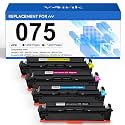 075 Toner Cartridge Set 4 Pack Replacement for Canon 075 LBP646Cdw MF665Cdw