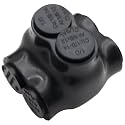 1/0-14AWG Insulated 2 Port Inline Splice Connector Black Wire Connectors,Allen Hex 3/16" Insulated Cable Connectors Pre-Loaded Oxide Inhibitors,UL Listed(1pcs)