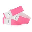 1,000 WristCo Neon Pink Tyvek Wristbands for Events - Tamper-Proof Design