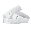 1,000 WristCo Tyvek Metallic Silver Wristbands for Events