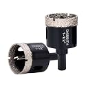 1 1/2" Diamond Hole-Saw Bits with Pilot Drill Bit - 1.5" Diamond Tipped Tile Hole Saws with Guiding Bit for Accurate Drilling, for Porcelain Tile Ceramic Pottery Granite Stone Glass Bottles 38mm