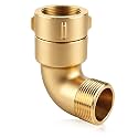 1-1/2" Female NPT x 1-1/2" Male NST（NH）Brass Continuous Swivel 90° Elbow