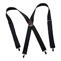 Hold-Up Classic Series 1 1/2 Inch Wide X-Back Suspenders with No-Slip Clips