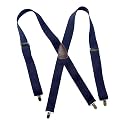 Hold-Up Classic Series 1 1/2 Inch Wide X-Back Suspenders with No-Slip Clips
