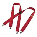 Hold-Up Classic Series 1 1/2 Inch Wide X-Back Suspenders with No-Slip Clips