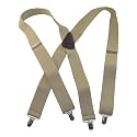 Hold-Up Classic Series 1 1/2 Inch Wide X-Back Suspenders with No-Slip Clips