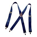 Hold-Up Classic Series 1 1/2 Inch Wide X-Back Suspenders with No-Slip Clips