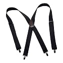 Hold-Up Classic Series 1 1/2 Inch Wide X-Back Suspenders with No-Slip Clips