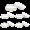 1-1/2 In/38 mm White Plastic Hole Plugs, Door Screw Hole Cover