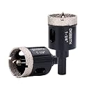 1-1/4" Diamond Hole-Saw Bits with Pilot Drill Bit - 1.25" Diamond Tipped Tile Hole Saws with Guiding Bit for Accurate Drilling Porcelain Tile Ceramic Pottery Granite Stone Glass Bottles 32mm