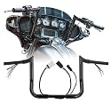1 1/4" Fat 12" Rise 2008-2013 Street Glide Handlebars, Black
