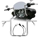 1 1/4" Fat 14" Rise 2008-2013 Street Glide Handlebars, Chrome