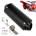 1.1 Inch Muffler Compatible with 125cc 110cc Chinese ATV 4 Wheeler Tao tao Coolster Apollo, Universal 28mm Exhaust Silencer for Pit Dirt Bike CRF50 SSR Baja with Heat Shield Tape Parts