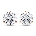 1-10 CT  Lab Grown Round Cut Diamond Stud Earring