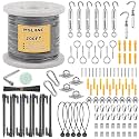 1/16" Wire Rope Kit 200FT Aircraft Cable Vinyl Coated 304 Stainless Steel Wire,7x7 Strand Cable Kit for Outdoor String Lights,Climbing Plants,Pictures,Clothes,Curtain Hanging