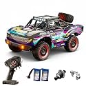 1/16 Hobby RC Race Truck, 30 MPH High Speed Remote Control 4WD Car, All Terrain Rock Crawler Truck for Boys 4X4 Off-Road Racing Car with 2 Batteries