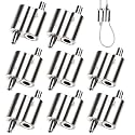 1/16 Inch Cable Clamps, 1/16" M3 304 Stainless Steel Wire Rope Cable Clip Clamp, Two Way Wire Rope Clips for 1.5-2.0mm Wire Rope for Holiday Decorations for Outdoors/Indoors - 8 PCS