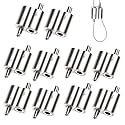 1/16 Inch M3 Stainless Steel Wire Rope Cable Clip Clamp, 1/16" Two Way Wire Rope Clips for 1/16 Inch (1.5mm-2.0mm) Stainless Steel Cable/Wire Rope - 10 PCS