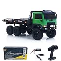 1/18 Remote Control Flatbed Truck 6 * 6 Electric RC Off Road Vehicle Model Metal Chassis Gear Light System Radio Hobby Grade Model for Ages 14+(Green)
