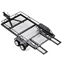 1/18th RC Trailer for Hauling Behind Car with Metal Hitch Mount for TRX4M Defender Bronco K10 RC Crawler Car Upgrade Parts