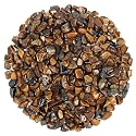 1.1lb Natural Crushed Tiger Eye Crystal Chips Bulk